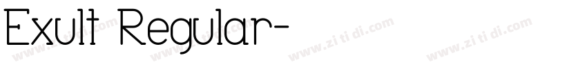 Exult Regular字体转换